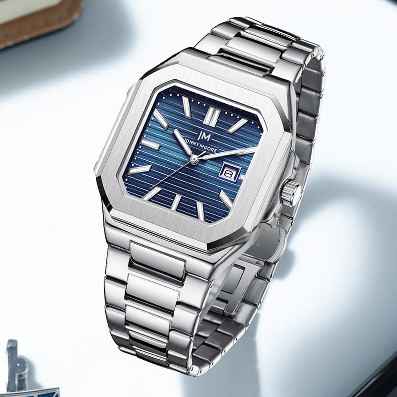 นาฬิกาควอตซ์ JONNY MOORE K1050 - Smartwatch Square Watches For Men บทวิจารณ์และราคา