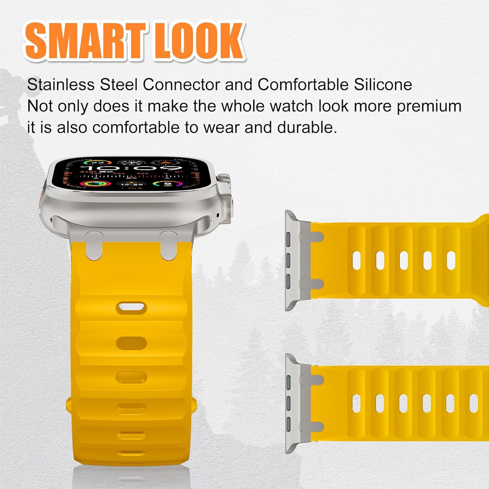 โลหะ + สายซิลิโคนสําหรับ Apple - Smartwatch Apple Watches For Men บทวิจารณ์และราคา